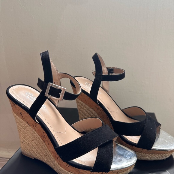 charles by charles david platform espadrilles black - Picture 1 of 7